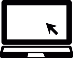 Laptop With Mouse Cursor Svg Line Art, Free Vectors File